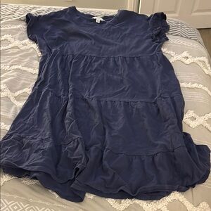 Navy Blue Tiered Dress